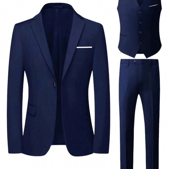 Classic Navy Men's or Black Suit - Picture 2 of 6